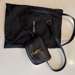 Saint Laurent Kaia Black Belt Bag